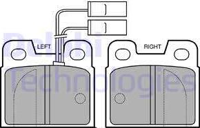 Delphi LP484 - Kit de plaquettes de frein, frein à disque cwaw.fr