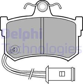 Delphi LP434 - Kit de plaquettes de frein, frein à disque cwaw.fr