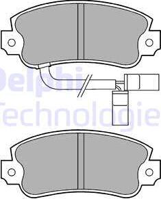 Delphi LP433 - Kit de plaquettes de frein, frein à disque cwaw.fr