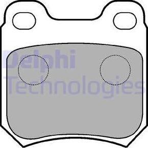 Delphi LP590 - Kit de plaquettes de frein, frein à disque cwaw.fr