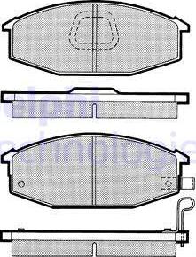 Delphi LP545 - Kit de plaquettes de frein, frein à disque cwaw.fr