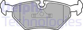 Delphi LP555 - Kit de plaquettes de frein, frein à disque cwaw.fr