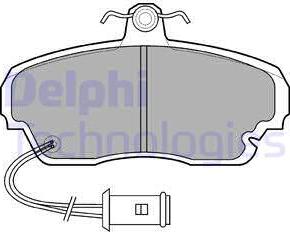 Delphi LP558 - Kit de plaquettes de frein, frein à disque cwaw.fr