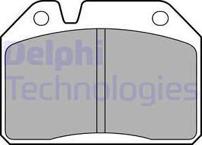 Delphi LP55 - Kit de plaquettes de frein, frein à disque cwaw.fr