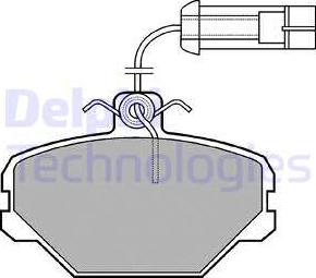 Delphi LP566 - Kit de plaquettes de frein, frein à disque cwaw.fr