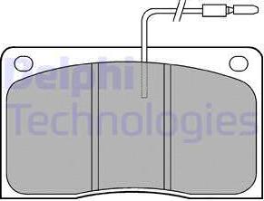 Delphi LP568 - Kit de plaquettes de frein, frein à disque cwaw.fr