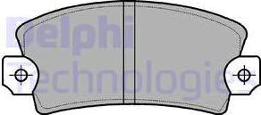 Delphi LP56 - Kit de plaquettes de frein, frein à disque cwaw.fr