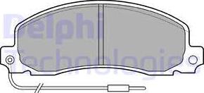 Delphi LP504 - Kit de plaquettes de frein, frein à disque cwaw.fr