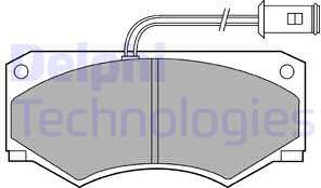 Delphi LP584 - Kit de plaquettes de frein, frein à disque cwaw.fr