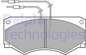 Delphi LP583 - Kit de plaquettes de frein, frein à disque cwaw.fr