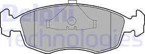 Delphi LP587 - Kit de plaquettes de frein, frein à disque cwaw.fr