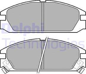 Delphi LP525 - Kit de plaquettes de frein, frein à disque cwaw.fr