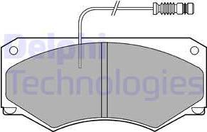 Delphi LP698 - Kit de plaquettes de frein, frein à disque cwaw.fr