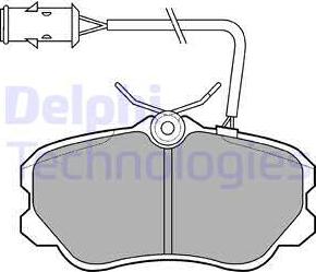 Delphi LP693 - Kit de plaquettes de frein, frein à disque cwaw.fr