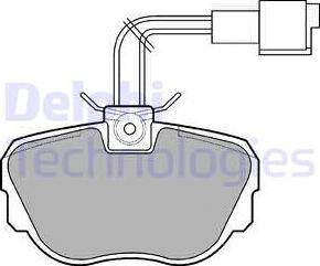 Delphi LP647 - Kit de plaquettes de frein, frein à disque cwaw.fr