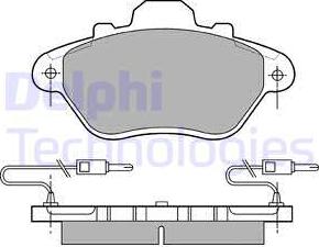 Delphi LP654 - Kit de plaquettes de frein, frein à disque cwaw.fr