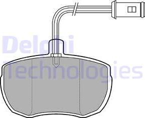 Delphi LP651 - Kit de plaquettes de frein, frein à disque cwaw.fr