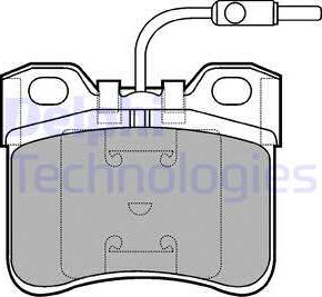 Delphi LP652 - Kit de plaquettes de frein, frein à disque cwaw.fr