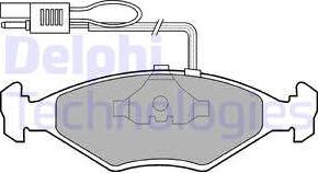 Delphi LP604 - Kit de plaquettes de frein, frein à disque cwaw.fr