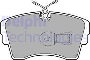 Delphi LP603 - Kit de plaquettes de frein, frein à disque cwaw.fr