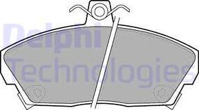 Delphi LP619 - Kit de plaquettes de frein, frein à disque cwaw.fr