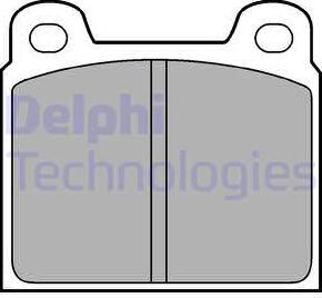 Delphi LP61 - Kit de plaquettes de frein, frein à disque cwaw.fr