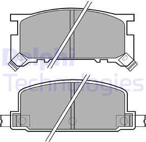 Delphi LP634 - Kit de plaquettes de frein, frein à disque cwaw.fr