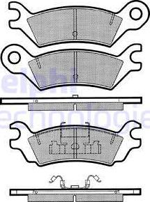 Delphi LP631 - Kit de plaquettes de frein, frein à disque cwaw.fr