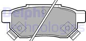 Delphi LP625 - Kit de plaquettes de frein, frein à disque cwaw.fr