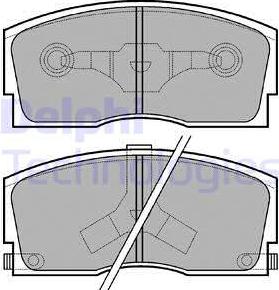 Delphi LP626-18B1 - Kit de plaquettes de frein, frein à disque cwaw.fr