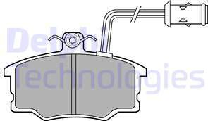 Delphi LP674 - Kit de plaquettes de frein, frein à disque cwaw.fr