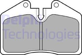 Delphi LP672 - Kit de plaquettes de frein, frein à disque cwaw.fr