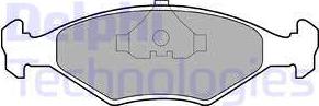 Delphi LP677 - Kit de plaquettes de frein, frein à disque cwaw.fr