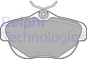 Delphi LP1991-18B1 - Kit de plaquettes de frein, frein à disque cwaw.fr