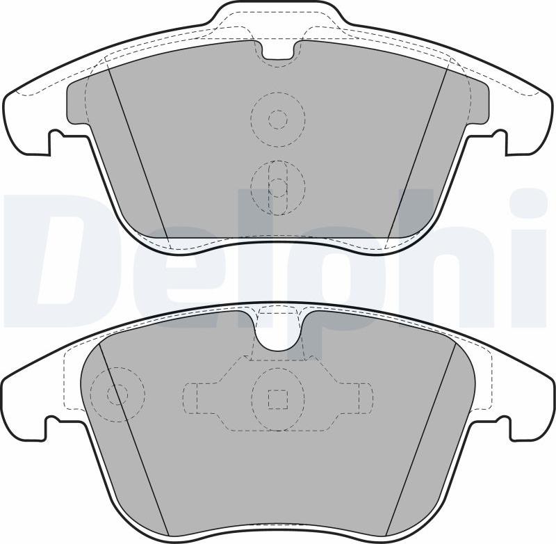 Delphi LP1967-17B1 - Kit de plaquettes de frein, frein à disque cwaw.fr