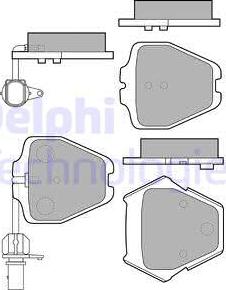 Delphi LP1903 - Kit de plaquettes de frein, frein à disque cwaw.fr