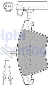 Delphi LP1913-18B1 - Kit de plaquettes de frein, frein à disque cwaw.fr