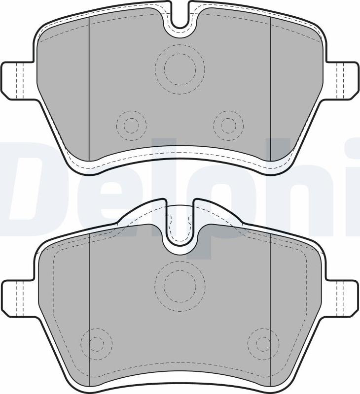 Delphi LP1985-17B1 - Kit de plaquettes de frein, frein à disque cwaw.fr