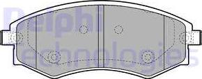 Delphi LP1928 - Kit de plaquettes de frein, frein à disque cwaw.fr