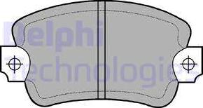 Delphi LP197 - Kit de plaquettes de frein, frein à disque cwaw.fr