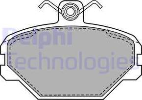 Delphi LP1444 - Kit de plaquettes de frein, frein à disque cwaw.fr