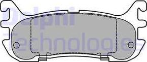 Delphi LP1452 - Kit de plaquettes de frein, frein à disque cwaw.fr