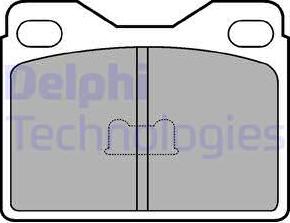 Delphi LP145 - Kit de plaquettes de frein, frein à disque cwaw.fr