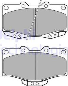 Delphi LP1405 - Kit de plaquettes de frein, frein à disque cwaw.fr