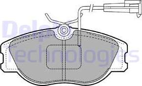 Delphi LP1400 - Kit de plaquettes de frein, frein à disque cwaw.fr