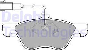 Delphi LP1408 - Kit de plaquettes de frein, frein à disque cwaw.fr