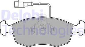 Delphi LP1416 - Kit de plaquettes de frein, frein à disque cwaw.fr