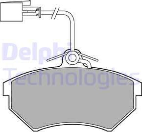 Delphi LP1412 - Kit de plaquettes de frein, frein à disque cwaw.fr