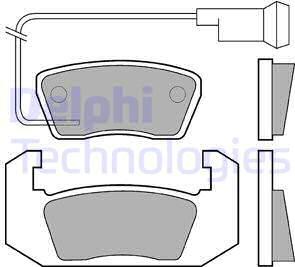 Delphi LP143 - Kit de plaquettes de frein, frein à disque cwaw.fr