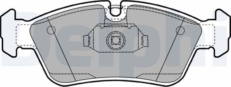 Delphi LP1421-17B1 - Kit de plaquettes de frein, frein à disque cwaw.fr